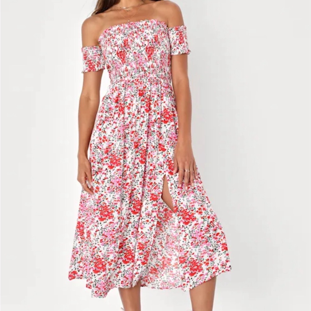 Floral Off-Shoulder Dress